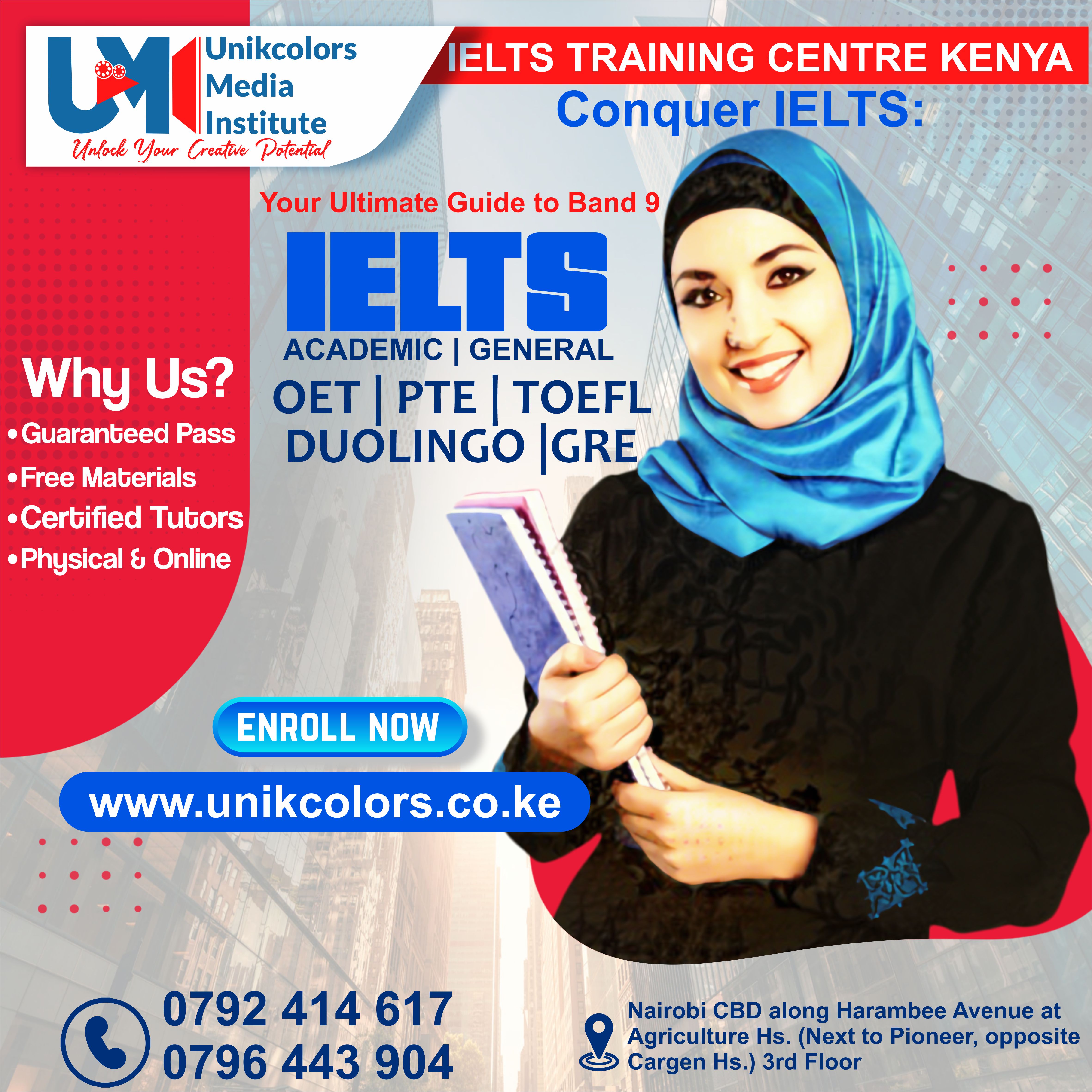 IELTS TRAINING CENTRE KENYA - IELTS PREPARATION | OET | TOEFL | PTE | GRE | DUOLINGO